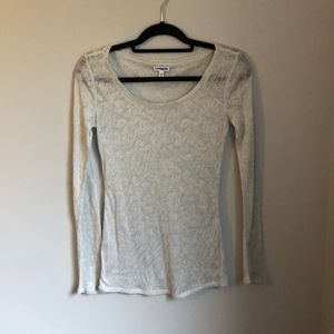 Semi-Transparent Long-Sleeved Top